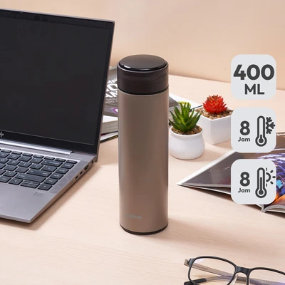 Gambar Picas Julie Botol Vacuum Flask Stainless Steel 400 ml - Abu-abu