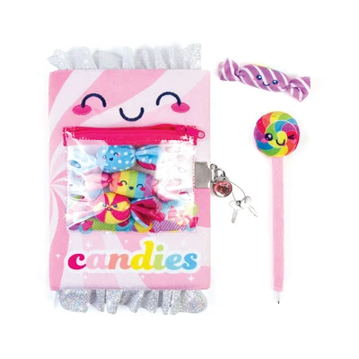 Gambar Make It Real Set Candy Plush Pocket Lock Journal & Pulpen