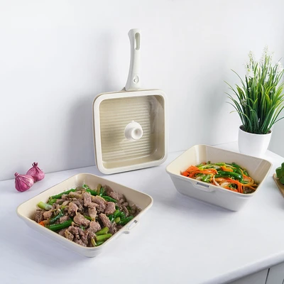 Gambar Kris Nemona Pro Perlengkapan Masak Detachable Aluminium Set 6 pcs - Krem
