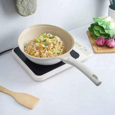 Gambar Kris Colormic Wajan Penggorengan Wok Aluminium 26 cm - Krem Beige