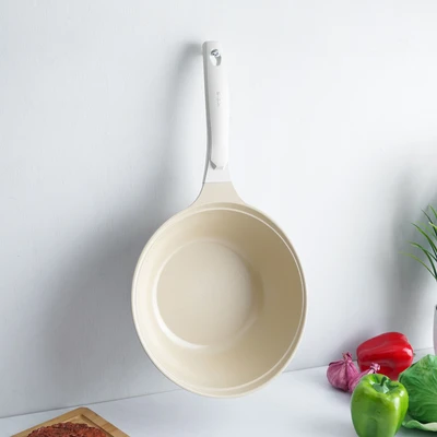 Gambar Kris Colormic Wajan Penggorengan Wok Aluminium 26 cm - Krem Beige