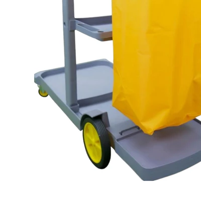 Gambar Krisbow Troli Kebersihan Dengan Holder 121x53x100 cm - Abu-Abu