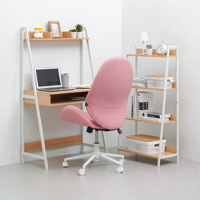 Gambar Informa Brook Meja Kantor Dengan Rak - Putih/Cokelat Oak