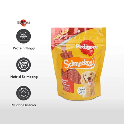 Gambar Pedigree Schmackos Camilan Anjing Smokey Beef 300 gr