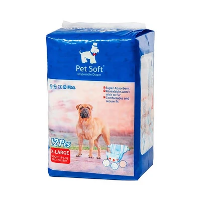 Gambar Pet Soft Popok Anjing Betina Ukuran XL Set 12 pcs