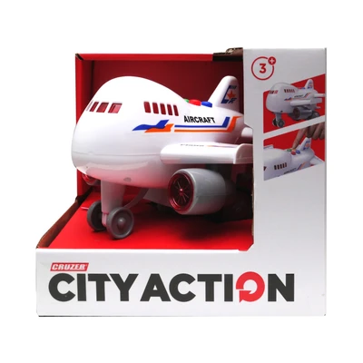 Gambar Cruzer 1:32 City Action Friction Airplane - Putih