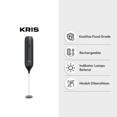 Gambar Kris Milk Frother Handheld 500 Mah - Hitam