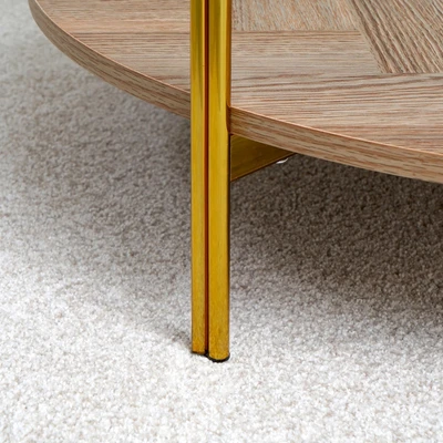 Gambar Informa Vega Meja Tamu Round - Cokelat Walnut