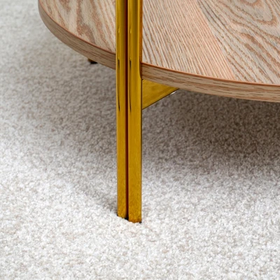 Gambar Informa Vega Meja Sisi Round - Cokelat Walnut