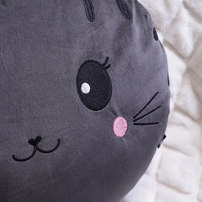 Gambar Ataru Bantal Sofa Polyester Cat Round - Abu-Abu