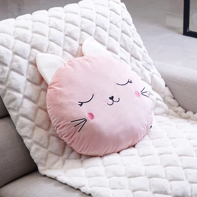 Gambar Ataru Bantal Sofa Polyester Cat Round - Pink