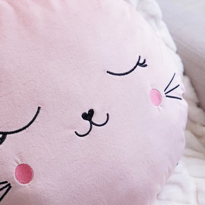 Gambar Ataru Bantal Sofa Polyester Cat Round - Pink
