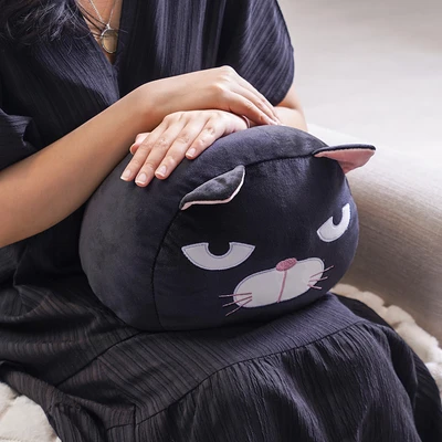 Gambar Ataru Bantal Sofa Polyester Cat Round 30x30 cm - Hitam
