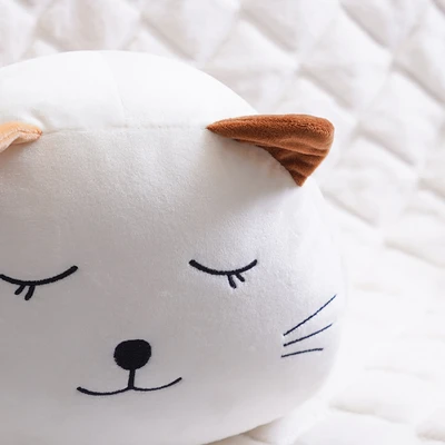 Gambar Ataru Bantal Sofa Polyester Cat Round 30x30 cm - Putih
