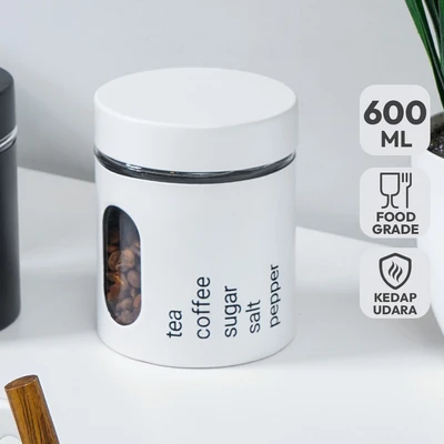 Gambar Informa Halston Stoples Kaca 600 ml - Putih