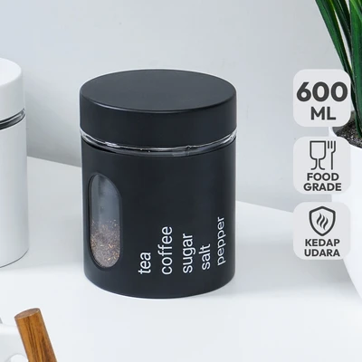 Gambar Informa Halston Stoples Kaca 600 ml - Hitam