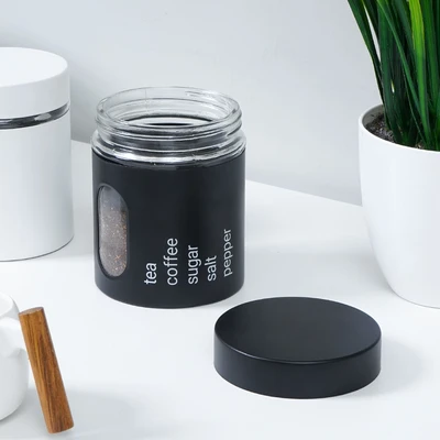 Gambar Informa Halston Stoples Kaca 600 ml - Hitam