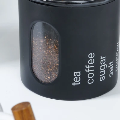Gambar Informa Halston Stoples Kaca 600 ml - Hitam