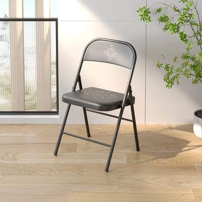 Gambar Soleil Raphael Kursi Lipat Metal - Hitam