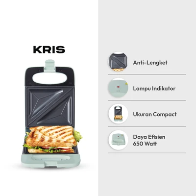 Gambar Kris Sandwich Maker 1 Slice - Hijau Matte
