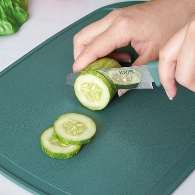 Gambar Culinart Set 4 Pcs Pisau Dapur Dengan Talenan - Hijau
