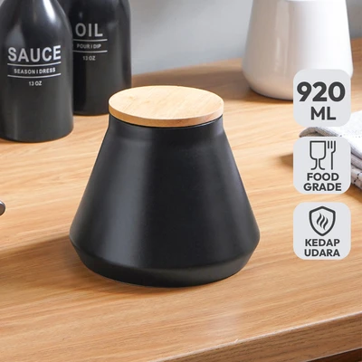 Gambar Appetite Irish Stoples Stoneware Dengan Tutup 920 ml - Hitam