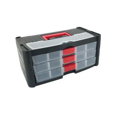 Gambar Maxbuilt Laci Perkakas Portable 3 Tingkat - Hitam