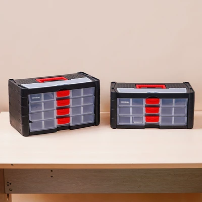 Gambar Maxbuilt Laci Perkakas Portable 4 Tingkat - Hitam