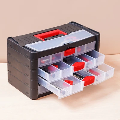 Gambar Maxbuilt Laci Perkakas Portable 4 Tingkat - Hitam