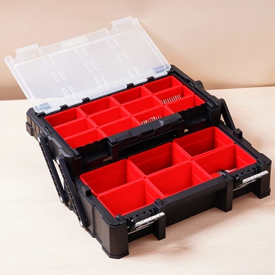 Gambar Maxbuilt Kotak Perkakas Dengan Kompartemen Removable - Hitam/Merah