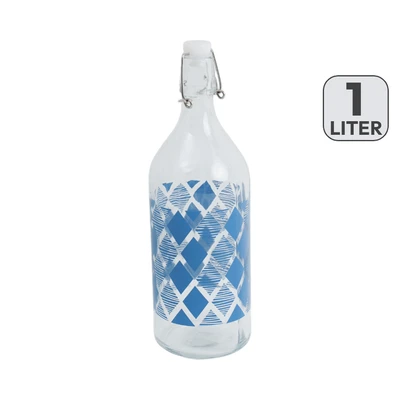 Gambar Delicia Botol Kaca Swing Mozaic 1 Liter Transparan
