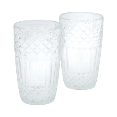 Gambar Delicia Ziggy Gelas Kaca 380 ml Set 2 pcs Transparan