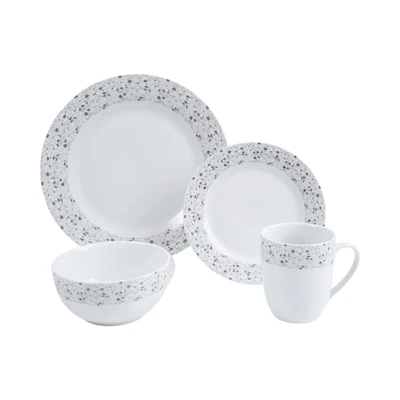 Gambar Delicia Perlengkapan Makan Greystone Set 8 pcs - Putih