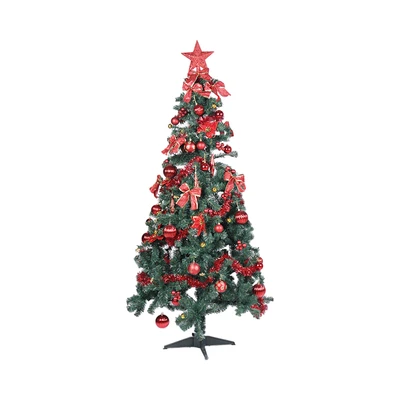 Gambar Noelle 180 cm Pohon Natal Christmas Canadian - Merah