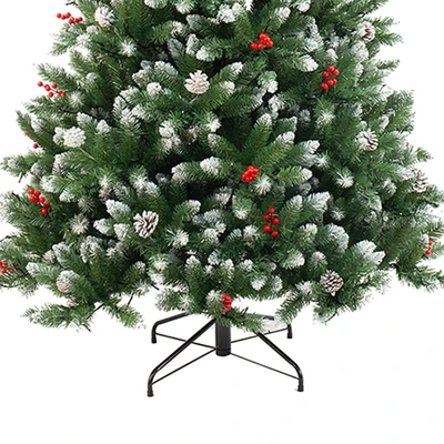Gambar Noelle 210 cm Pohon Natal Christmas Cone Icy Berries - Hijau