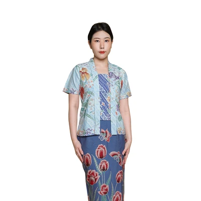 Gambar Pendopo Ukuran L Rok Pramugari Encim Tulip - Biru