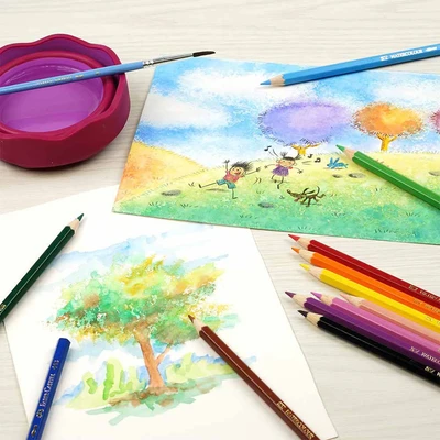 Gambar Faber Castell Set 12 Pcs Pensil Warna Watercolour 114462