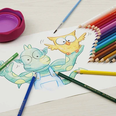 Gambar Faber Castell Set 24 Pcs Pensil Warna Watercolour 114464