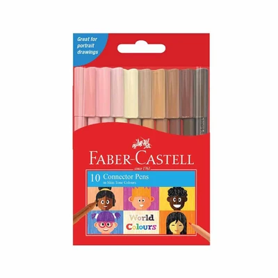 Gambar Faber Castell Set 10 Pcs Spidol Connector Skin Tone