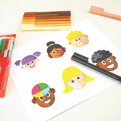 Gambar Faber Castell Set 10 Pcs Spidol Connector Skin Tone