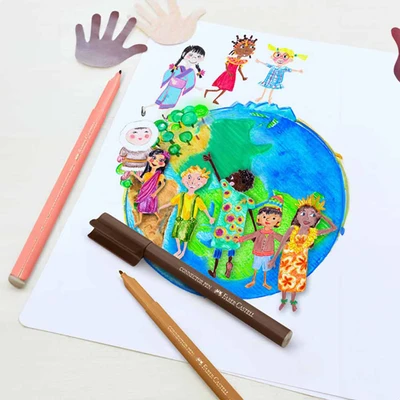 Gambar Faber Castell Set 10 Pcs Spidol Connector Skin Tone