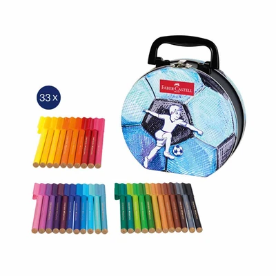Gambar Faber Castell Set 33 Pcs Spidol Connector Soccer Bag Gift