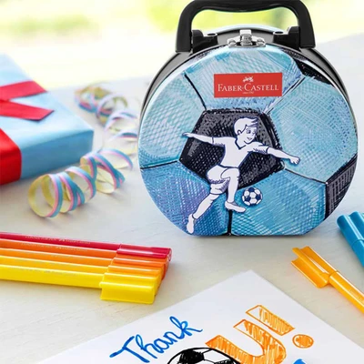 Gambar Faber Castell Set 33 Pcs Spidol Connector Soccer Bag Gift