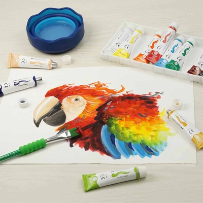 Gambar Faber Castell 12 Ml Set 12 Pcs Cat Akrilik 572312