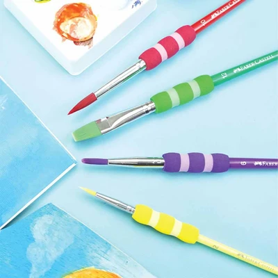 Gambar Faber Castell Set 4 Pcs Kuas Cat Lukis 481600