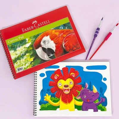Gambar Faber Castell Canvas Pad A4 - Merah