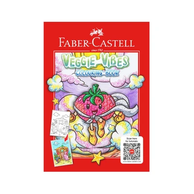 Gambar Faber Castell Buku Mewarnai Veggie Vibes 104020