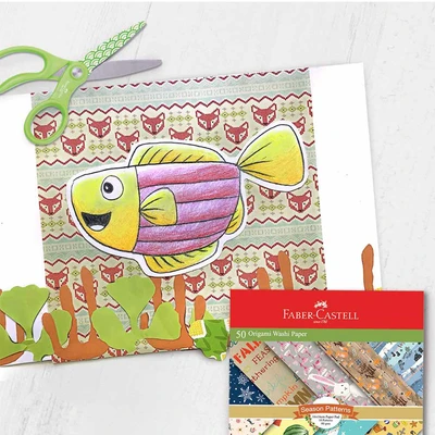 Gambar Faber Castell 16x16 Cm Set 50 Pcs Origami Season Patterns