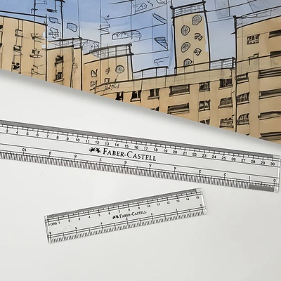 Gambar Faber Castell Penggaris Plastik 30 Cm Transparan