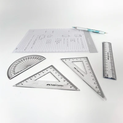 Gambar Faber Castell Penggaris Plastik 15 Cm Transparan